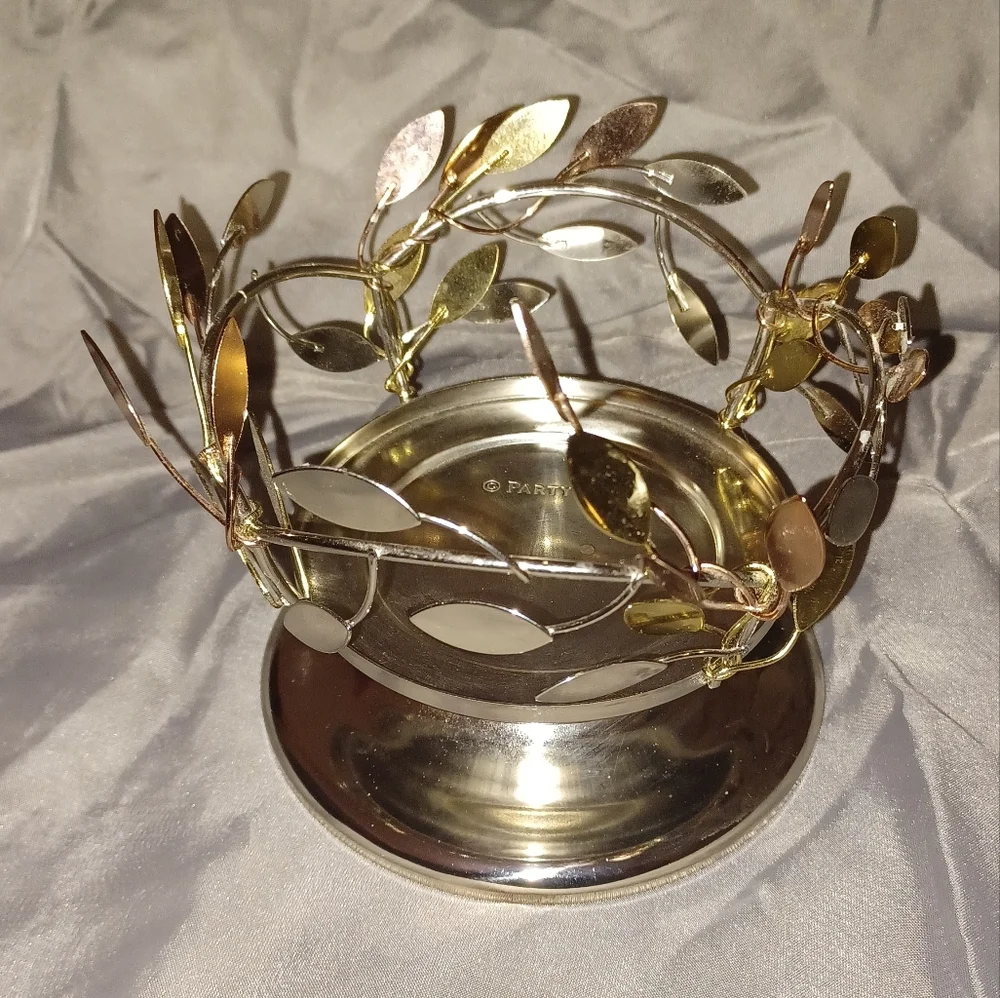 *HP* PartyLite Shimmering Leaves Pedestal Candle Holder - Picture 2 of 14